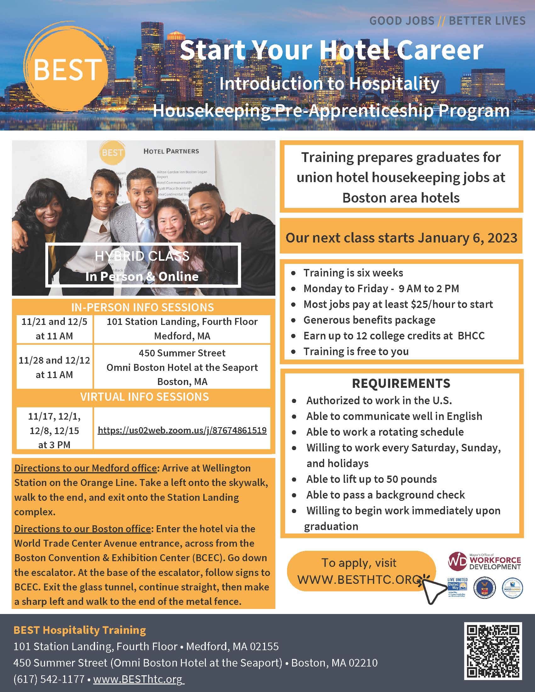 2022.11 BEST Corp Job Seeker Flyer Info Session with Directions (2)